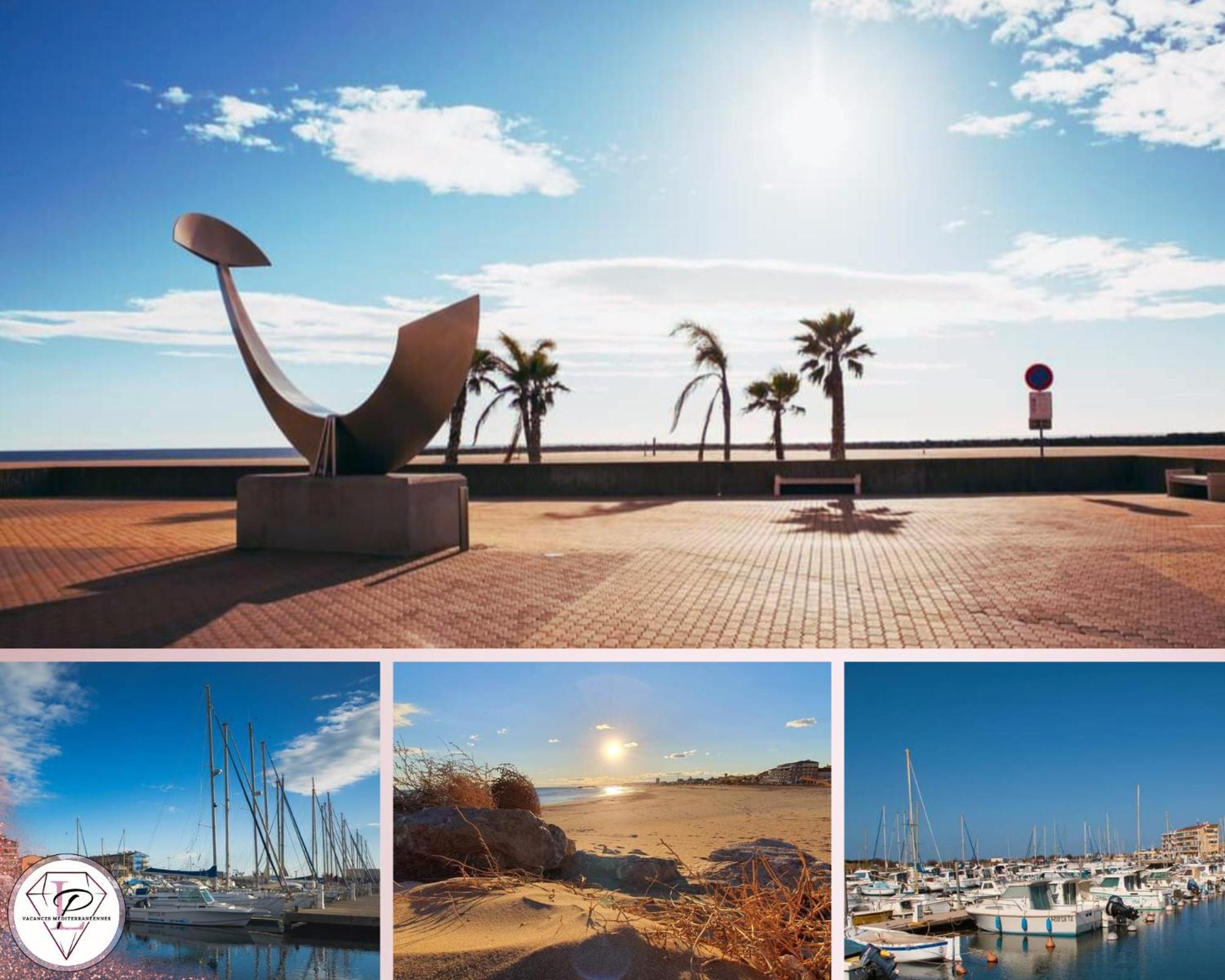 Les Mouettes, Bel Appartement A 50M Des Plages De Valras-Plage Exteriér fotografie